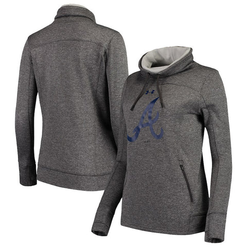 Atlanta Braves Under Armour Women's Team Mark Performance Tri-Blend Pullover Sweatshirt