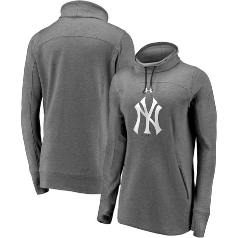 New York Yankees Under Armour Women's Team Mark Performance Tri-Blend Pullover Sweatshirt
