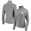 New York Yankees Under Armour Women's Passion Performance Tri-Blend Raglan Half-Zip Pullover Jacket