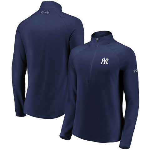 New York Yankees Under Armour Women's Passion Performance Tri-Blend Raglan Half-Zip Pullover Jacket