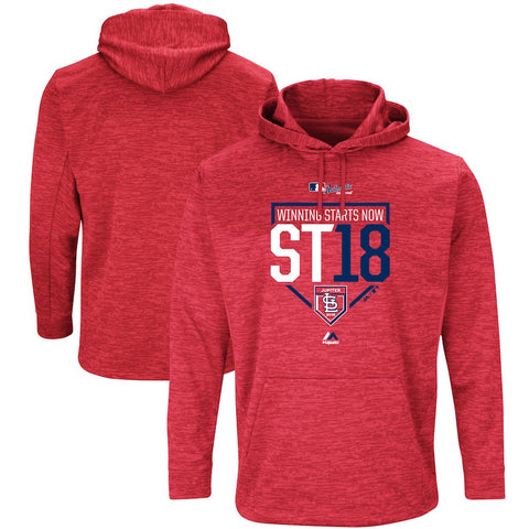St. Louis Cardinals Majestic MLB Authentic 2018 Spring Training Ultra-Streak Fleece Pullover Hoodie