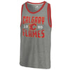 Calgary Flames   Timeless Collection Antique Stack Tri-Blend Tank - Ash