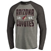 Arizona Coyotes   Timeless Collection Antique Stack Tri-Blend Long Sleeve Raglan T-Shirt - Ash