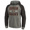 Anaheim Ducks   Timeless Collection Antique Stack Tri-Blend Raglan Pullover Hoodie - Ash