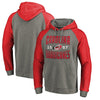 Carolina Hurricanes   Timeless Collection Antique Stack Tri-Blend Raglan Pullover Hoodie - Ash