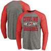 Carolina Hurricanes   Timeless Collection Antique Stack Big & Tall Tri-Blend Long Sleeve Raglan T-Shirt - Ash