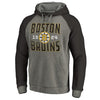 Boston Bruins   Timeless Collection Antique Stack Big & Tall Tri-Blend Raglan Pullover Hoodie - Ash