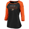 Anaheim Ducks   Women's Iconic 3/4-Sleeve Scoop Neck T-Shirt