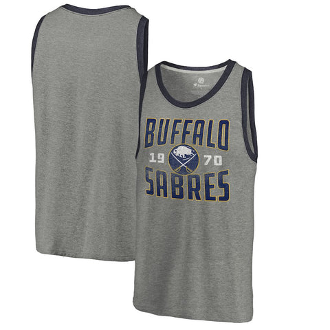 Buffalo Sabres   Timeless Collection Antique Stack Tri-Blend Tank - Ash