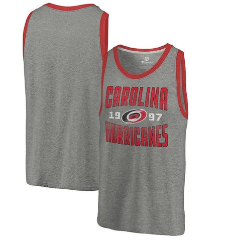 Carolina Hurricanes   Timeless Collection Antique Stack Tri-Blend Tank - Ash