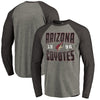 Arizona Coyotes   Timeless Collection Antique Stack Tri-Blend Long Sleeve Raglan T-Shirt - Ash