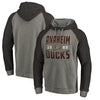 Anaheim Ducks   Timeless Collection Antique Stack Tri-Blend Raglan Pullover Hoodie - Ash