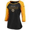Boston Bruins   Women's Iconic 3/4-Sleeve Scoop Neck T-Shirt
