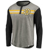 Boston Bruins   True Classics Retro Stripe Long Sleeve Henley T-Shirt