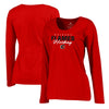 Calgary Flames   Women's Iconic Collection Script Assist Plus Size Long Sleeve T-Shirt - Red