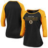 Boston Bruins   Women's Iconic 3/4-Sleeve Scoop Neck T-Shirt