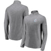 Toronto Blue Jays Under Armour Women's Passion Alternate Performance Tri-Blend Raglan Half-Zip Pullover Jacket - Heathered Gray
