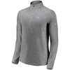 Chicago Cubs Under Armour Women's Passion Alternate Performance Tri-Blend Raglan Half-Zip Pullover Jacket - Heathered Gray