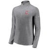 Cleveland Indians Under Armour Women's Passion Alternate Performance Tri-Blend Raglan Half-Zip Pullover Jacket - Heathered Gray