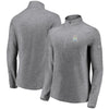 Miami Marlins Under Armour Women's Passion Alternate Performance Tri-Blend Raglan Half-Zip Pullover Jacket - Heathered Gray