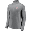 Cincinnati Reds Under Armour Women's Passion Alternate Performance Tri-Blend Raglan Half-Zip Pullover Jacket - Heathered Gray