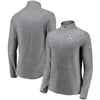 New York Mets Under Armour Women's Passion Alternate Performance Tri-Blend Raglan Half-Zip Pullover Jacket - Heathered Gray