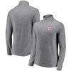 Cincinnati Reds Under Armour Women's Passion Alternate Performance Tri-Blend Raglan Half-Zip Pullover Jacket - Heathered Gray