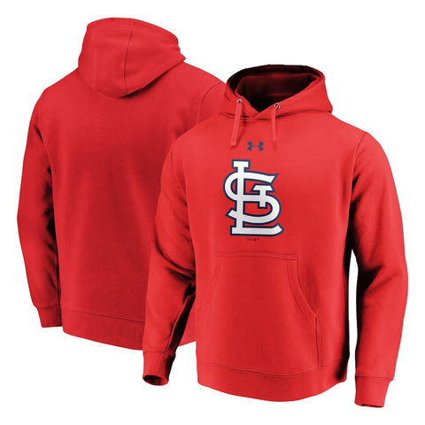 St. Louis Cardinals Under Armour Commitment Team Mark Performance Pullover Hoodie - Red