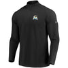 Miami Marlins Under Armour Passion Performance Tri-Blend Quarter-Zip Pullover Jacket