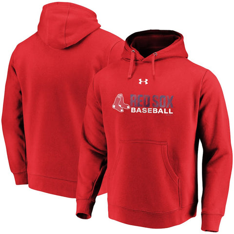 Boston Red Sox Under Armour Commitment Stack Pullover Hoodie