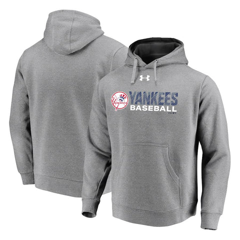 New York Yankees Under Armour Commitment Stack Pullover Hoodie