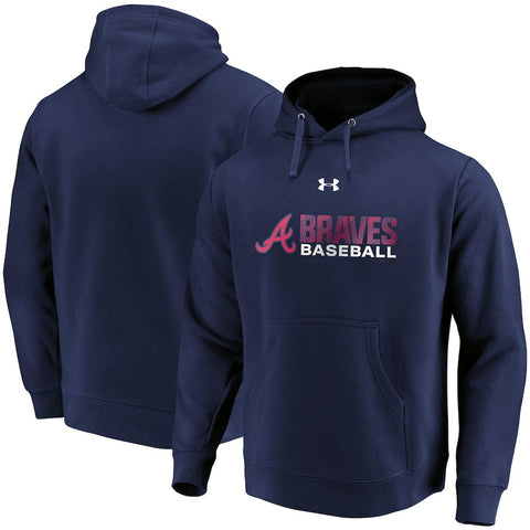 Atlanta Braves Under Armour Commitment Stack Pullover Hoodie