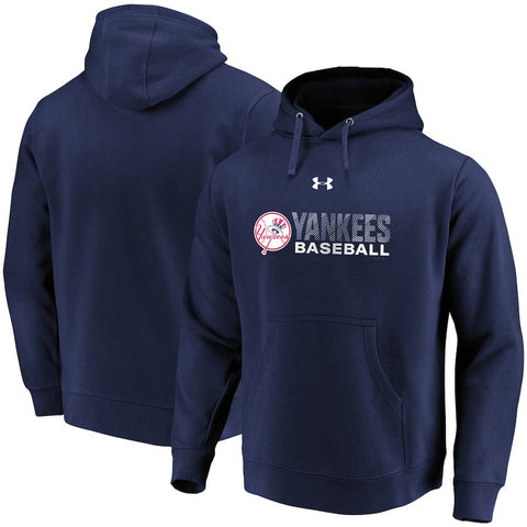 New York Yankees Under Armour Commitment Stack Pullover Hoodie