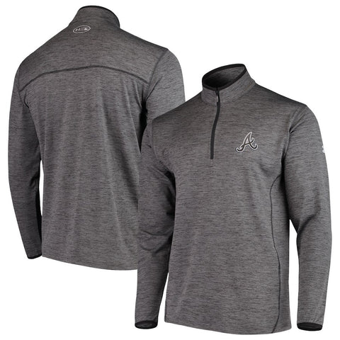Atlanta Braves Under Armour Stretch Reflective Logo Performance Quarter-Zip Pullover Jacket