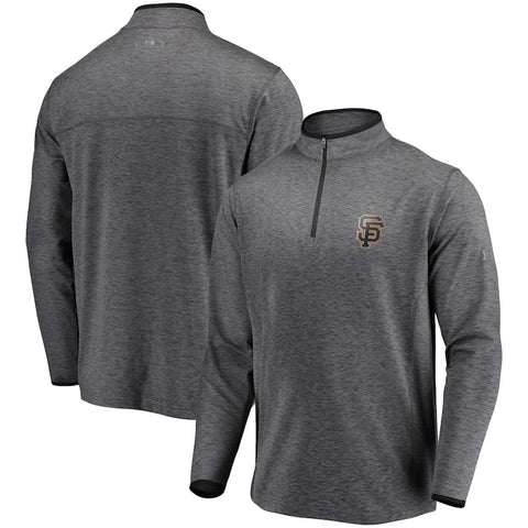 San Francisco Giants Under Armour Stretch Reflective Logo Performance Quarter-Zip Pullover Jacket