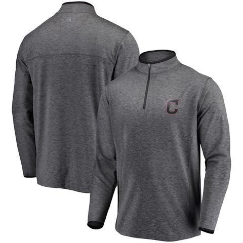 Cleveland Indians Under Armour Stretch Reflective Logo Performance Quarter-Zip Pullover Jacket