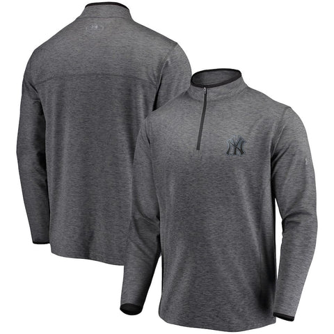 New York Yankees Under Armour Stretch Reflective Logo Performance Quarter-Zip Pullover Jacket