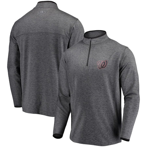 Washington Nationals Under Armour Stretch Reflective Logo Performance Quarter-Zip Pullover Jacket