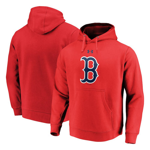 Boston Red Sox Under Armour Commitment Team Mark Performance Pullover Hoodie - Red