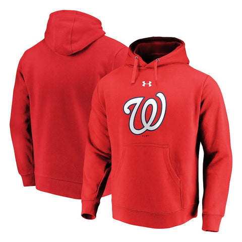 Washington Nationals Under Armour Commitment Team Mark Performance Pullover Hoodie - Red