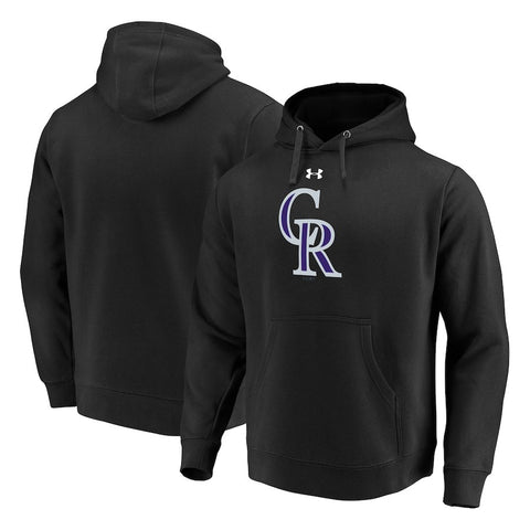 Colorado Rockies Under Armour Commitment Team Mark Performance Pullover Hoodie - Black
