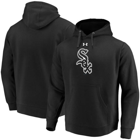Chicago White Sox Under Armour Commitment Team Mark Performance Pullover Hoodie - Black