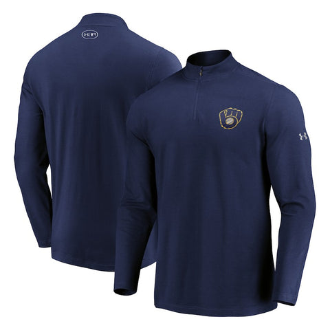 Milwaukee Brewers Under Armour Passion Alternate Left Chest 1/4-Zip Jacket
