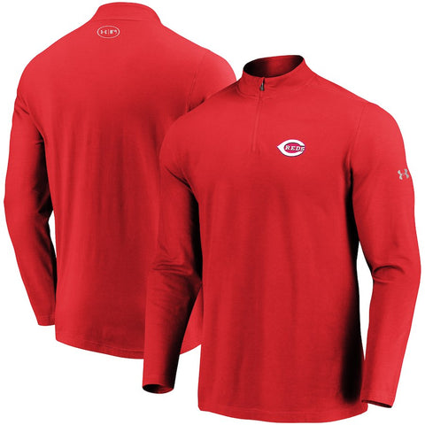 Cincinnati Reds Under Armour Passion Performance Tri-Blend Quarter-Zip Pullover Jacket
