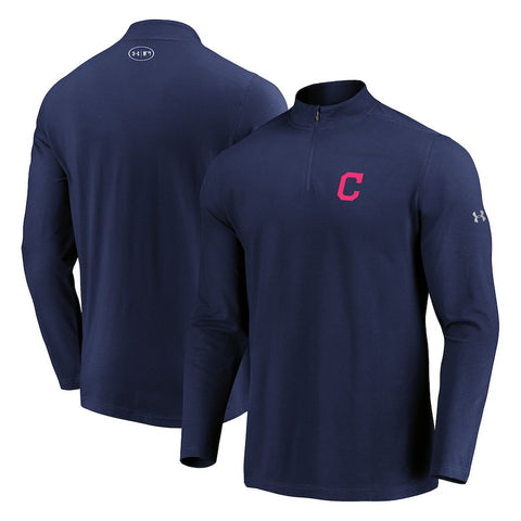 Cleveland Indians Under Armour Passion Performance Tri-Blend Quarter-Zip Pullover Jacket
