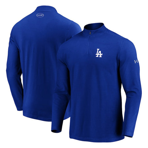 Los Angeles Dodgers Under Armour Passion Performance Tri-Blend Quarter-Zip Pullover Jacket