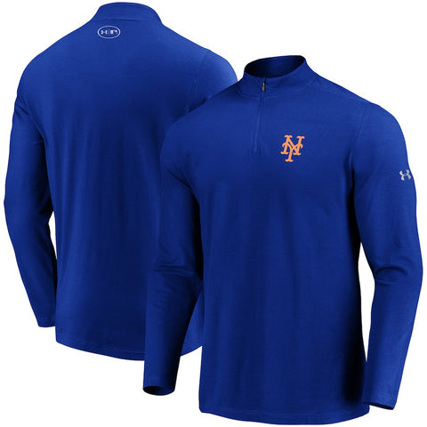 New York Mets Under Armour Passion Performance Tri-Blend Quarter-Zip Pullover Jacket