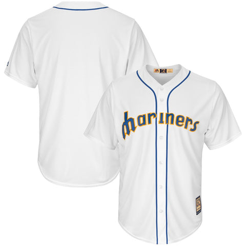 Seattle Mariners Majestic Home Cooperstown Collection Team Cool Base Jersey