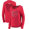 Calgary Flames Touch by Alyssa Milano Women's Lateral Sweatshirt