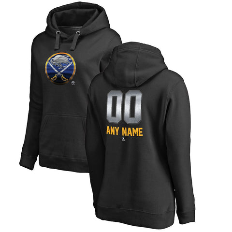 Buffalo Sabres   Women's Any Name & Number Midnight Mascot Pullover Hoodie